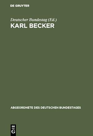 Seller image for Karl Becker for sale by BuchWeltWeit Ludwig Meier e.K.