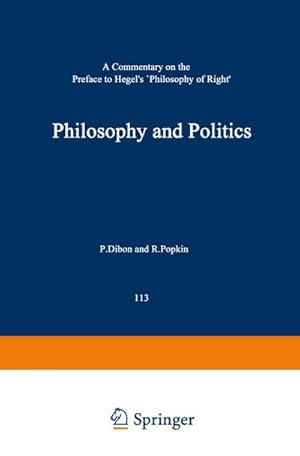 Bild des Verkufers fr Philosophy and Politics zum Verkauf von BuchWeltWeit Ludwig Meier e.K.