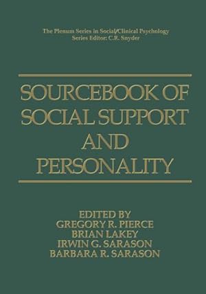 Image du vendeur pour Sourcebook of Social Support and Personality mis en vente par BuchWeltWeit Ludwig Meier e.K.