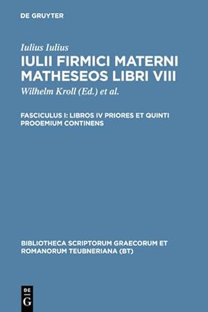 Bild des Verkufers fr Libros IV priores et quinti prooemium continens zum Verkauf von BuchWeltWeit Ludwig Meier e.K.