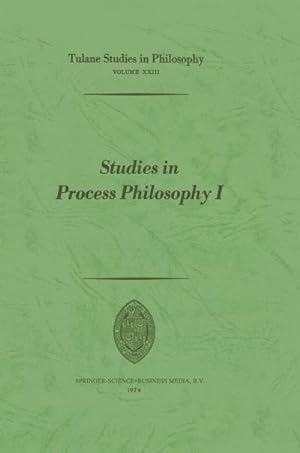 Bild des Verkufers fr Studies in Process Philosophy I zum Verkauf von BuchWeltWeit Ludwig Meier e.K.