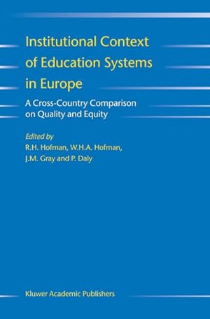 Image du vendeur pour Institutional Context of Education Systems in Europe mis en vente par BuchWeltWeit Ludwig Meier e.K.