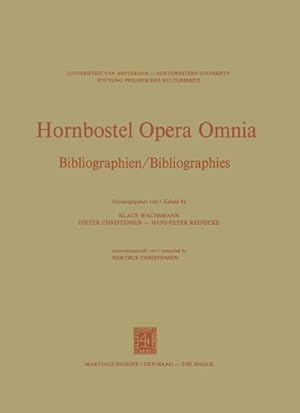 Imagen del vendedor de Hornbostel Opera Omnia a la venta por BuchWeltWeit Ludwig Meier e.K.