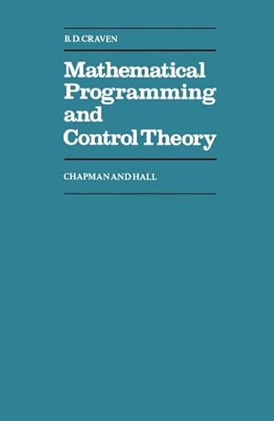 Seller image for Mathematical Programming and Control Theory for sale by BuchWeltWeit Ludwig Meier e.K.