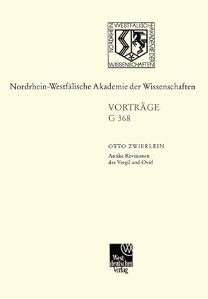 Immagine del venditore per Antike Revisionen des Vergil und Ovid venduto da BuchWeltWeit Ludwig Meier e.K.