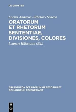 Bild des Verkufers fr Oratorum et rhetorum sententiae, divisiones, colores zum Verkauf von BuchWeltWeit Ludwig Meier e.K.