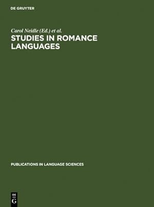Imagen del vendedor de Studies in Romance Languages a la venta por BuchWeltWeit Ludwig Meier e.K.