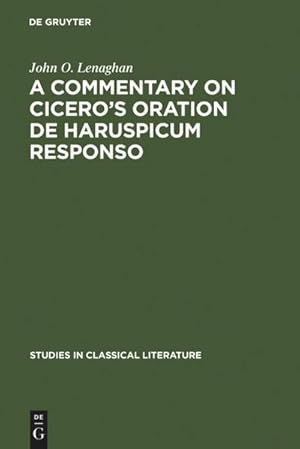 Seller image for A commentary on Cicero's oration De haruspicum responso for sale by BuchWeltWeit Ludwig Meier e.K.
