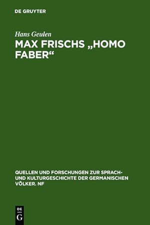 Image du vendeur pour Max Frischs "Homo faber" mis en vente par BuchWeltWeit Ludwig Meier e.K.