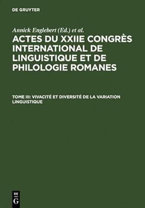 Seller image for Vivacit et diversit de la variation linguistique for sale by BuchWeltWeit Ludwig Meier e.K.