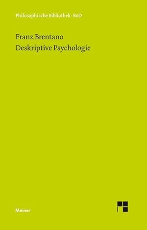 Bild des Verkufers fr Deskriptive Psychologie zum Verkauf von BuchWeltWeit Ludwig Meier e.K.