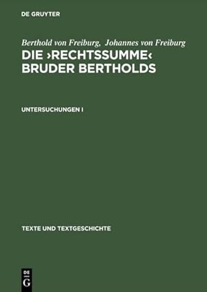Bild des Verkufers fr Untersuchungen I zum Verkauf von BuchWeltWeit Ludwig Meier e.K.