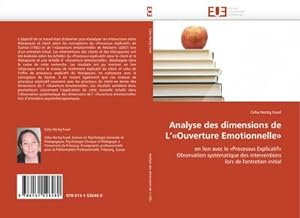 Image du vendeur pour Analyse des dimensions de L''Ouverture Emotionnelle mis en vente par BuchWeltWeit Ludwig Meier e.K.