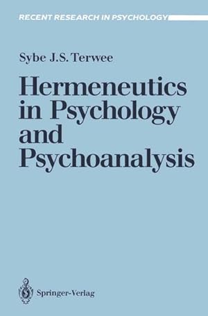 Immagine del venditore per Hermeneutics in Psychology and Psychoanalysis venduto da BuchWeltWeit Ludwig Meier e.K.