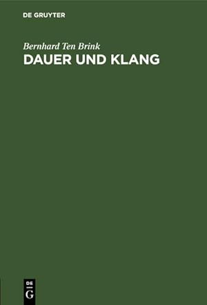 Image du vendeur pour Dauer und Klang mis en vente par BuchWeltWeit Ludwig Meier e.K.