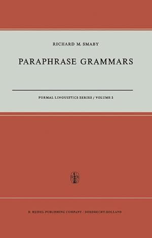 Immagine del venditore per Paraphrase Grammars venduto da BuchWeltWeit Ludwig Meier e.K.
