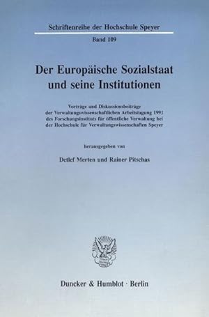 Seller image for Der Europische Sozialstaat und seine Institutionen. for sale by BuchWeltWeit Ludwig Meier e.K.