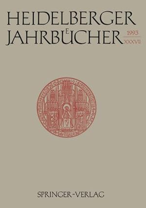 Seller image for Heidelberger Jahrbcher for sale by BuchWeltWeit Ludwig Meier e.K.