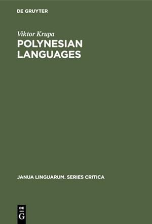 Bild des Verkufers fr Polynesian Languages zum Verkauf von BuchWeltWeit Ludwig Meier e.K.