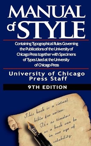 Seller image for The Chicago Manual of Style by University for sale by BuchWeltWeit Ludwig Meier e.K.