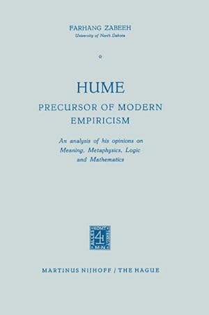Immagine del venditore per Hume Precursor of Modern Empiricism venduto da BuchWeltWeit Ludwig Meier e.K.