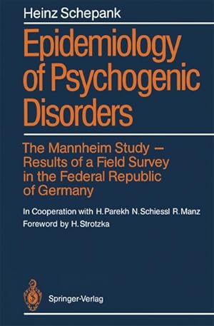 Bild des Verkufers fr Epidemiology of Psychogenic Disorders zum Verkauf von BuchWeltWeit Ludwig Meier e.K.