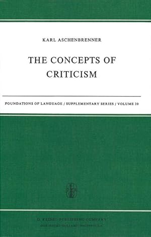 Bild des Verkufers fr The Concepts of Criticism zum Verkauf von BuchWeltWeit Ludwig Meier e.K.