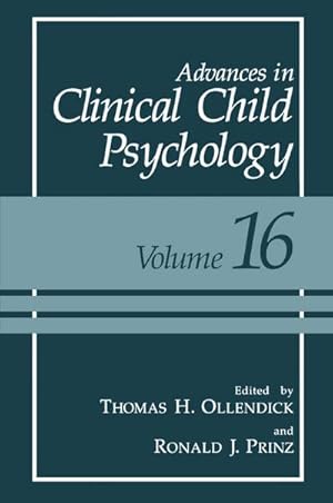 Seller image for Advances in Clinical Child Psychology for sale by BuchWeltWeit Ludwig Meier e.K.