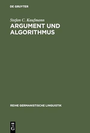 Seller image for Argument und Algorithmus for sale by BuchWeltWeit Ludwig Meier e.K.