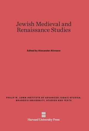 Seller image for Jewish Medieval and Renaissance Studies for sale by BuchWeltWeit Ludwig Meier e.K.