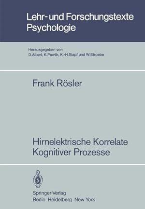 Seller image for Hirnelektrische Korrelate Kognitiver Prozesse for sale by BuchWeltWeit Ludwig Meier e.K.