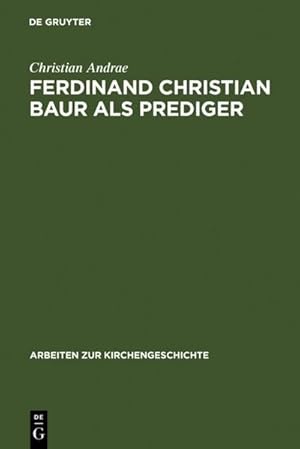 Seller image for Ferdinand Christian Baur als Prediger for sale by BuchWeltWeit Ludwig Meier e.K.