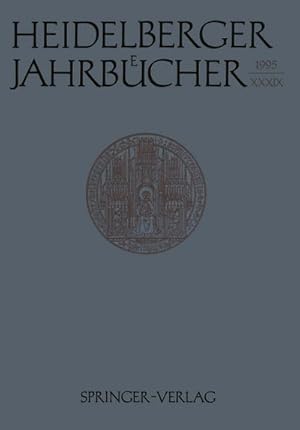 Imagen del vendedor de Heidelberger Jahrbcher a la venta por BuchWeltWeit Ludwig Meier e.K.