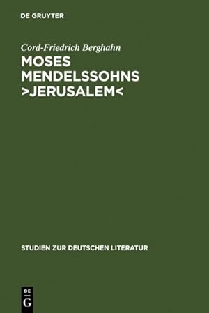Bild des Verkufers fr Moses Mendelssohns Jerusalem zum Verkauf von BuchWeltWeit Ludwig Meier e.K.