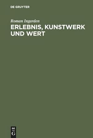 Bild des Verkufers fr Erlebnis, Kunstwerk und Wert zum Verkauf von BuchWeltWeit Ludwig Meier e.K.