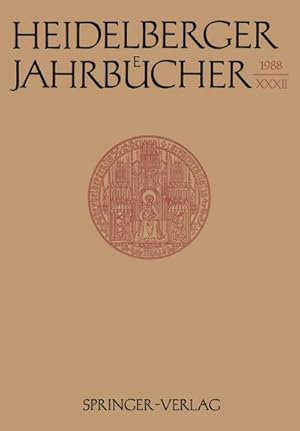 Seller image for Heidelberger Jahrbcher for sale by BuchWeltWeit Ludwig Meier e.K.