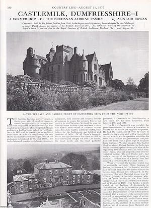 Immagine del venditore per Castlemilk, Dumfriesshire. A Former Home of The Buchanan Jardine Family - Parts I and II. Several pictures and accompanying text, removed from an original issue of Country Life Magazine, 1977. venduto da Cosmo Books