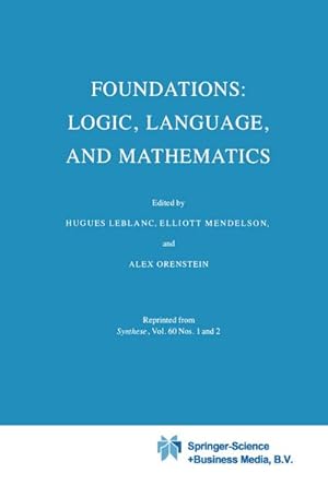 Image du vendeur pour Foundations: Logic, Language, and Mathematics mis en vente par BuchWeltWeit Ludwig Meier e.K.