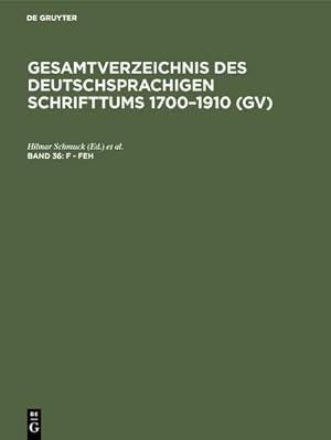 Seller image for F - Feh for sale by BuchWeltWeit Ludwig Meier e.K.