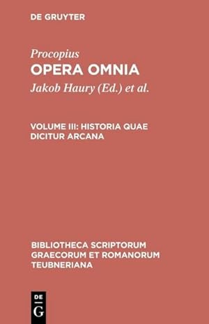 Seller image for Historia quae dicitur arcana for sale by BuchWeltWeit Ludwig Meier e.K.