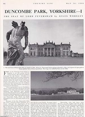 Image du vendeur pour Duncombe Park, Yorkshire. The Seat of Lord Feversham - Parts I and II. Several pictures and accompanying text, removed from an original issue of Country Life Magazine, 1990. mis en vente par Cosmo Books