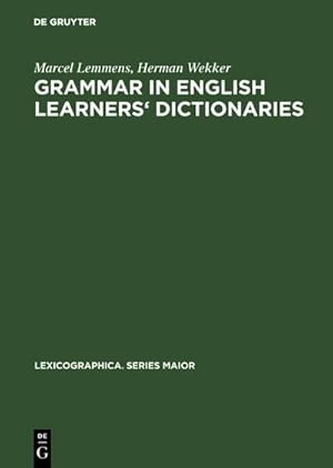Immagine del venditore per Grammar in English learners' dictionaries venduto da BuchWeltWeit Ludwig Meier e.K.