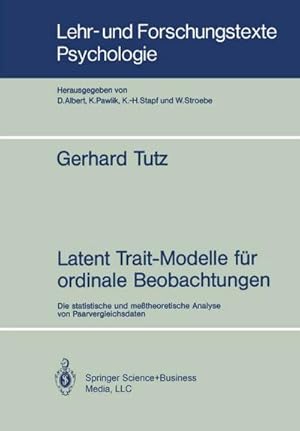 Seller image for Latent Trait-Modelle fr ordinale Beobachtungen for sale by BuchWeltWeit Ludwig Meier e.K.