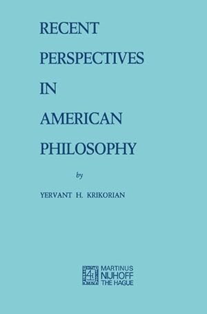 Seller image for Recent Perspectives in American Philosophy for sale by BuchWeltWeit Ludwig Meier e.K.