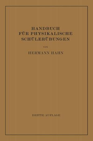 Seller image for Handbuch fr Physikalische Schlerbungen for sale by BuchWeltWeit Ludwig Meier e.K.