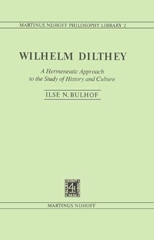 Image du vendeur pour Wilhelm Dilthey mis en vente par BuchWeltWeit Ludwig Meier e.K.