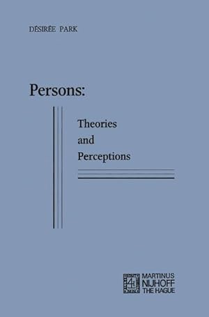 Seller image for Persons: Theories and Perceptions for sale by BuchWeltWeit Ludwig Meier e.K.