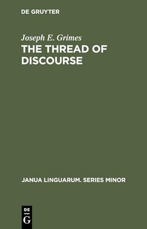 Imagen del vendedor de The Thread of Discourse a la venta por BuchWeltWeit Ludwig Meier e.K.