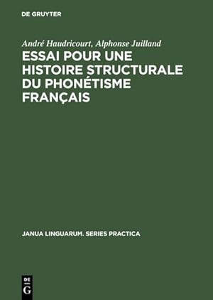 Bild des Verkufers fr Essai pour une histoire structurale du phontisme franais zum Verkauf von BuchWeltWeit Ludwig Meier e.K.