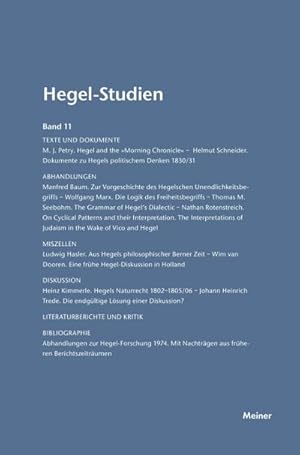 Seller image for Hegel-Studien / Hegel-Studien Band 11 (1976) for sale by BuchWeltWeit Ludwig Meier e.K.